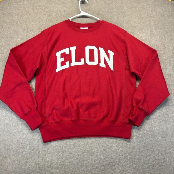 Elon Phoenix Sweatshirt Men's Medium Red Crewneck Champion Reverse Weave NEW - Picture 1 of 9